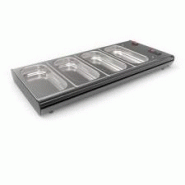 Plaque chauffante à poser - Chaleur bain marie - 4x GN 1/3 - 840 mm | Sayl Barcelona