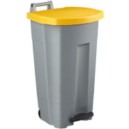 POUBELLE 90L MOBILE A PEDALE PLASTIQUE POUBELLE 90L MOBILE A PEDALE PLASTIQUE
