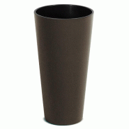 Prosperplast - Pot haut et rond, sans réservoir - 30x30x57,2 cm, capacité de 15 L, coloris Café - marron plastique polypropylène ZA5550