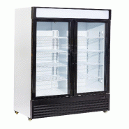 Réfrigérateur 2 portes en verre bez-750 gd professionnel Combisteel - 7455.1390 - blanc 7455.1390