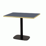 RestooTab - Table Round 110x70cm bleu fes fenix chants couleur laiton - bleu Bois manufacturé TB-ROURC-11070M-BL.FES-LAI