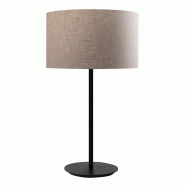 ROSSINI ILLUMINAZIONE Lampe De Table Vivien Noire Avec Abat-Jour Cylindrique Ivoire - Raccordement E27 Ip20 75W - Éclairage Intérieur Groupe Rossini