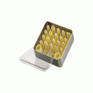 Schneider - Cassette de douilles 22 pièces, 4 étoile / 8 rondes et 8 à garnir - beige plastique polypropylène 196570