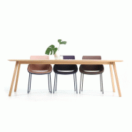 Table de réunion Monk Prostoria - bois massif - piètement en A - 4 finitions - 3 dimensions disponibles