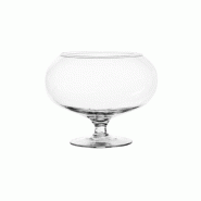 Vase ovale en verre transparent 18x14 - transparent verre 8054806119499