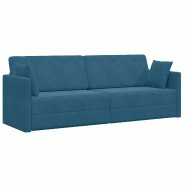 VidaXL Canapé-lit au sol 200cm Bleu Velours Modèle Werveline - 4106725