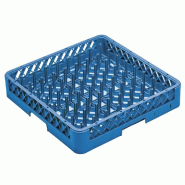 Casier de lavage assiettes / plateaux supp à 45 cm polypropylène 50x50x10 cm ble