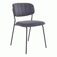 Chaise de repas alicante tissu gris - empilable