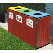 Corbeilles Bois tri sélectif stratifié compact_0