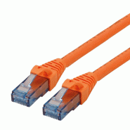 Cordon ROLINE UTP Cat.6A / 10 Gigabit, Component Level, LSOH, orange, 1 m_0