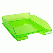 Exacompta Lot de 6 Corbeille COMBO MIDI Linicolor vert pomme transparent brillant - vert matière synthétique 113297D