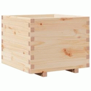 Helloshop26 - Jardinière bac lit surélevé plantes fleurs terrasse jardin 60 x 60 x 49,5 cm bois de pin massif marron 02_0037718 - 3000213945010 Helloshop26 - Jardinière bac lit surélevé plantes fleurs terrasse jardin 60 x 60 x 49,5 cm bois de pin massif marron 02_0037718 - 3000213945010