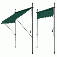 Helloshop26 - Store banne téléscopique acier polyester 250 x 120 x 200-300 cm vert foncé 03_0008330 - vert acier 3001926647765 Helloshop26 - Store banne téléscopique acier polyester 250 x 120 x 200-300 cm vert foncé 03_0008330 - vert acier 3001926647765