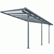 Pergola à adosser en aluminium gris et polycarbonate Sierra 3 x 5.6 m Canopia By Palram - gris 703122 Pergola à adosser en aluminium gris et polycarbonate Sierra 3 x 5.6 m Canopia By Palram - gris 703122