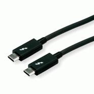 ROLINE Câble Thunderbolt™ 3 USB type C, M/M, noir, 1 m_0