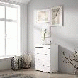 SKRAUT HOME - COMMODE, BUFFET, ARMOIRE, MEUBLE DE RANGEMENT, 57X35X75CM, CHAMBRE à COUCHER, PIèCE, ARMOIRE à TIROIRS, BLANC ET NOIR