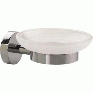 Tesa Smooz - Porte-savon mural en métal chromé, arrondi - Pour une disposition élégante du savon dans la salle de bain - 128 mm x 109 mm x 53 mm -