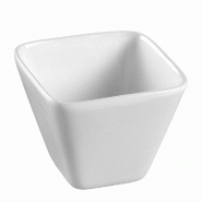 Verrine Emeraud' céramique 140ml 7,4x7,4x6cm blanc - par 96