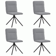 VidaXL Chaises à manger lot de 4 gris clair tissu Modèle Corvian - 3315332