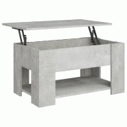 VidaXL Table basse gris béton 79x49x41 cm bois d'ingénierie Modèle Riviera Dining Horizon - 809714