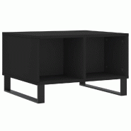 VidaXL Table basse Noir 60x50x36,5 cm Bois d'ingénierie Modèle Flex Prime Pro - 830549