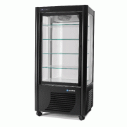Vitrine réfrigérée négative ventilée 540L 4 faces vitrées SCAIOLA - Noir