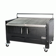 B1455 - barbecue bois double - fonte d'acier - l1455 x p820 x h930 mm