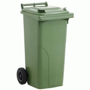 BAC DE COLLECTE ROULANTS PLASTIQUE 120L VERT/VERT