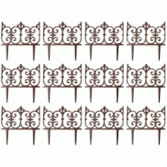 Bordure de jardin en fonte Valentine Lot de 12 Esschert Design - marron 3700866371753 Bordure de jardin en fonte Valentine Lot de 12 Esschert Design - marron 3700866371753