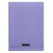 Calligraphe Lot de 4 Cahier Ligne 8000 A4, 192p./96 feuilles 90 g/m² piquées, couv. PP violet, Séyès - 3210330183671