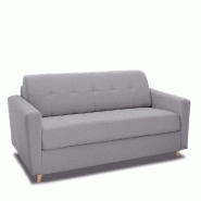 CANAPÉ MEZZANO CONVERTIBLE EXPRESS MATELAS 16 CM SOMMIER MÉTAL 140 CM TISSU TWEED GRIS CLAIR CANAPÉ MEZZANO CONVERTIBLE EXPRESS MATELAS 16 CM SOMMIER MÉTAL 140 CM TISSU TWEED GRIS CLAIR