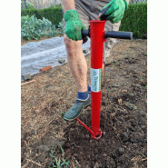 Canne à planter robuste - 3,8 kg, 75 mm - Plantoir pour sols difficiles avec poignées antidérapantes