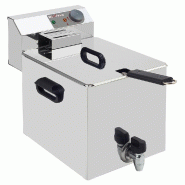 Diamond - Friteuse de table électrique 8 litres + robinet de vidange - réf. WR-EF08-S8 - inox AKS-WR-EF08-S8