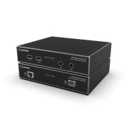 Extender KVM série KVXHP sur câble CATx /fibre optique, 2 écrans, 4K DisplayPort, hub USB 2.0, série, audio, vidéo locale