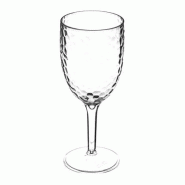 FIVE - Verre à vin en polystyrène effet martelé 35Cl - transparent plastique JJ1330