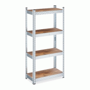 Helloshop26 - Étagère charge lourde réglable pour garage cave 120 x 60 x 30 cm avec 4 rayons pratiques en acier gris 13_0016888 - gris Bois manufac