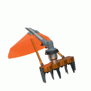 Herse rotative universelle - 4 fraises - adaptable débroussailleuses dès 40 cc - aluminium et acier trempé_0