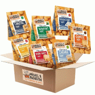 Michel & Augustin – Coffret Petits Beurre & Sablés Salés AOP 7×100g – Chèvre, Comté, Roquefort, Beaufort, Cantal, Ossau-Iraty, Parmigiano Reg