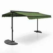 Oviala Business Store double pente 3 x 4m et 4 dalles lestées vert cactus - vert aluminium 115222_0