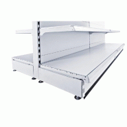 Pied S50 - longueur 370mm - 2 vérins - pour montant 60x30 ou 80x30mm - couleur crème
