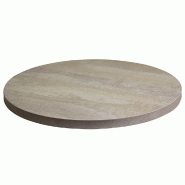 Plateau rond de table d'intérieur Tavola Ø60cm stratifié travalona blanc