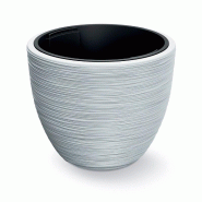 Prosperplast - Jardinière blanche avec réserve d’eau, collection FURU - 39x39x32 cm, capacité de 30 L - blanc plastique polypropylène ZA5586