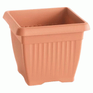 Prosperplast - Pot TERRA 25,2 L - 37x37x30 cm, coloris Terre cuite - orange plastique polypropylène ZA3374