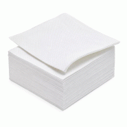 Serviettes de table papier Le Nappage Tex Touch 38 x 38 cm blanc - lot 400 - blanc papier STT4001