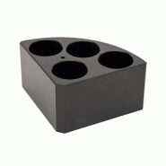 Support poly-block noir, 4 trous, Ø28x43mm - Ref.: LBM013 Support poly-block noir, 4 trous, Ø28x43mm - Ref.: LBM013