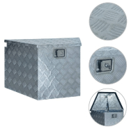 Vidaxl boîte en aluminium 737/381x410x460 mm argenté 144844