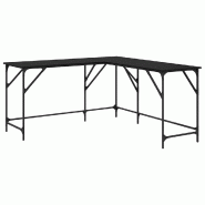 VidaXL Bureau Chêne noir 149 x 149 x 75 cm Bois d'ingénierie Modèle Orion Prestige - 882864