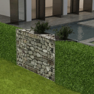 Vidaxl panier de gabion acier galvanisé 120x30x100 cm 142539 Vidaxl panier de gabion acier galvanisé 120x30x100 cm 142539