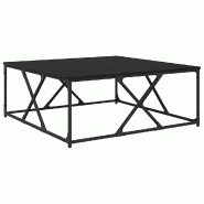VidaXL Table basse Chêne noir 100 x 100 x 40 cm Bois d'ingénierie Modèle Helios Essence - 882771