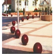 Borne de protection en fonte SPHERE à sceller - Base carrée - Diamètre 400 mm - Régulation de trafic_1